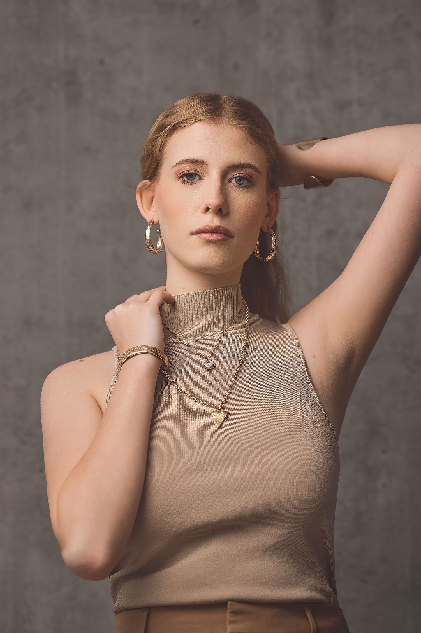 Aura Bronze Necklace Custom Made Jewelry by Collection 1304 for boutiques wholesale accounts NY Now Dallas Market