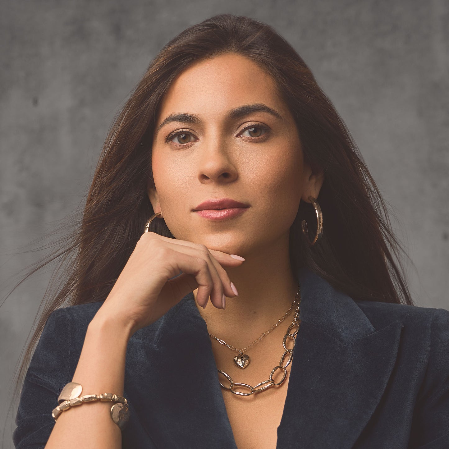 Golden Shining Love Necklace with Gold Filled Chain