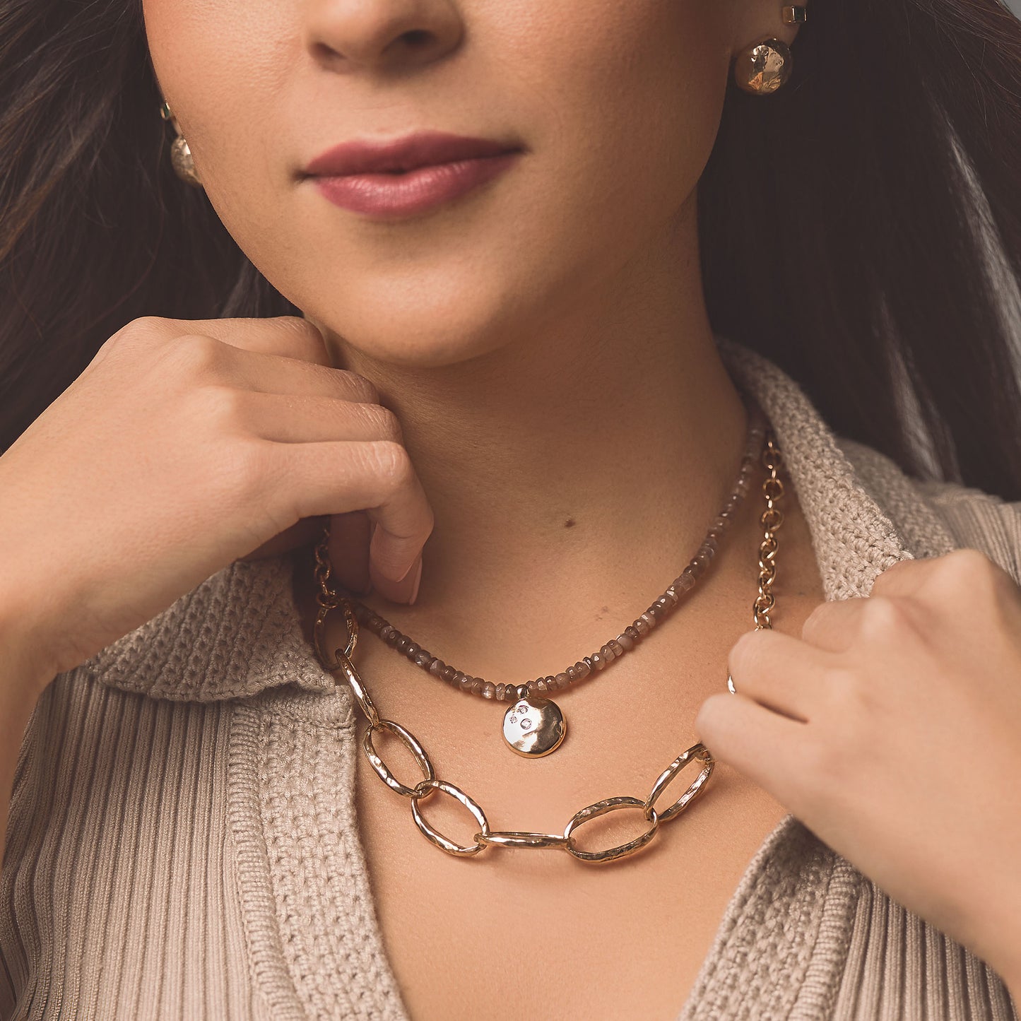 Linked Bronze Necklace