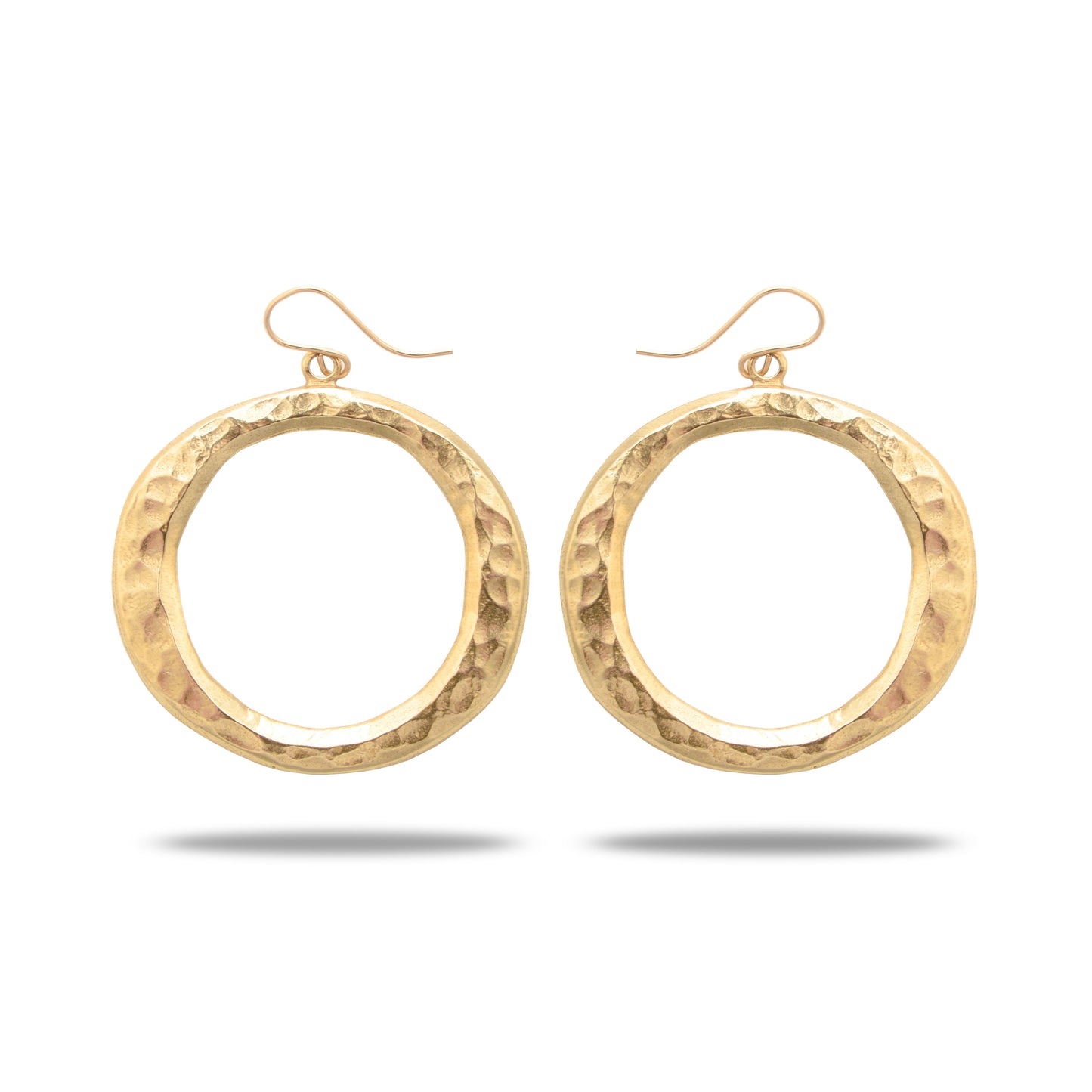 Custom made earrings gold bronze