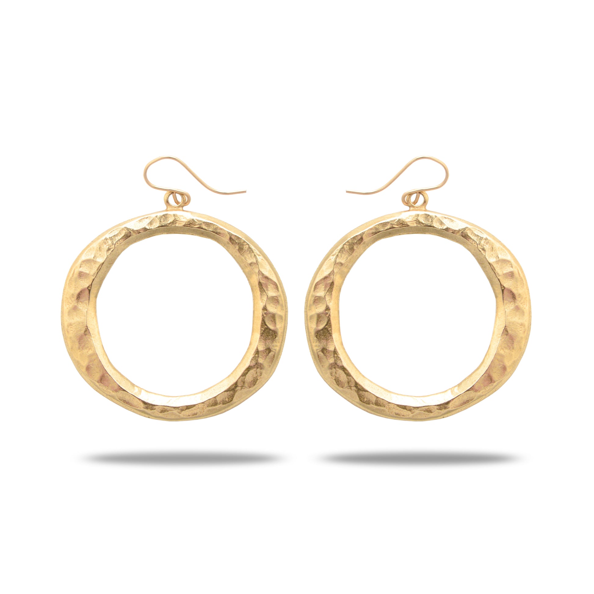 Custom made earrings gold bronze