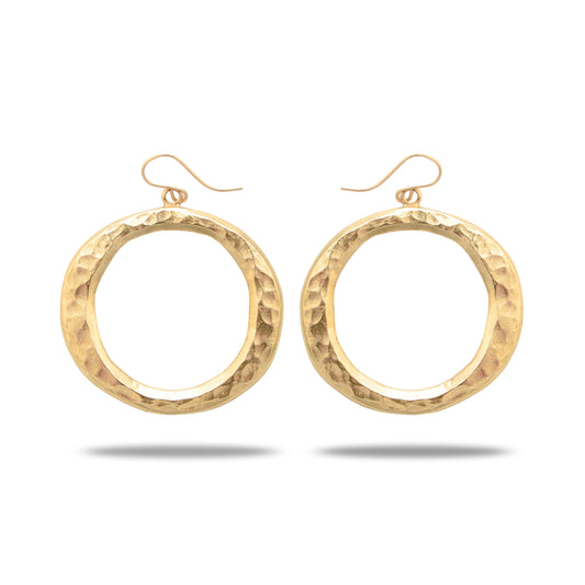 Custom made earrings gold bronze