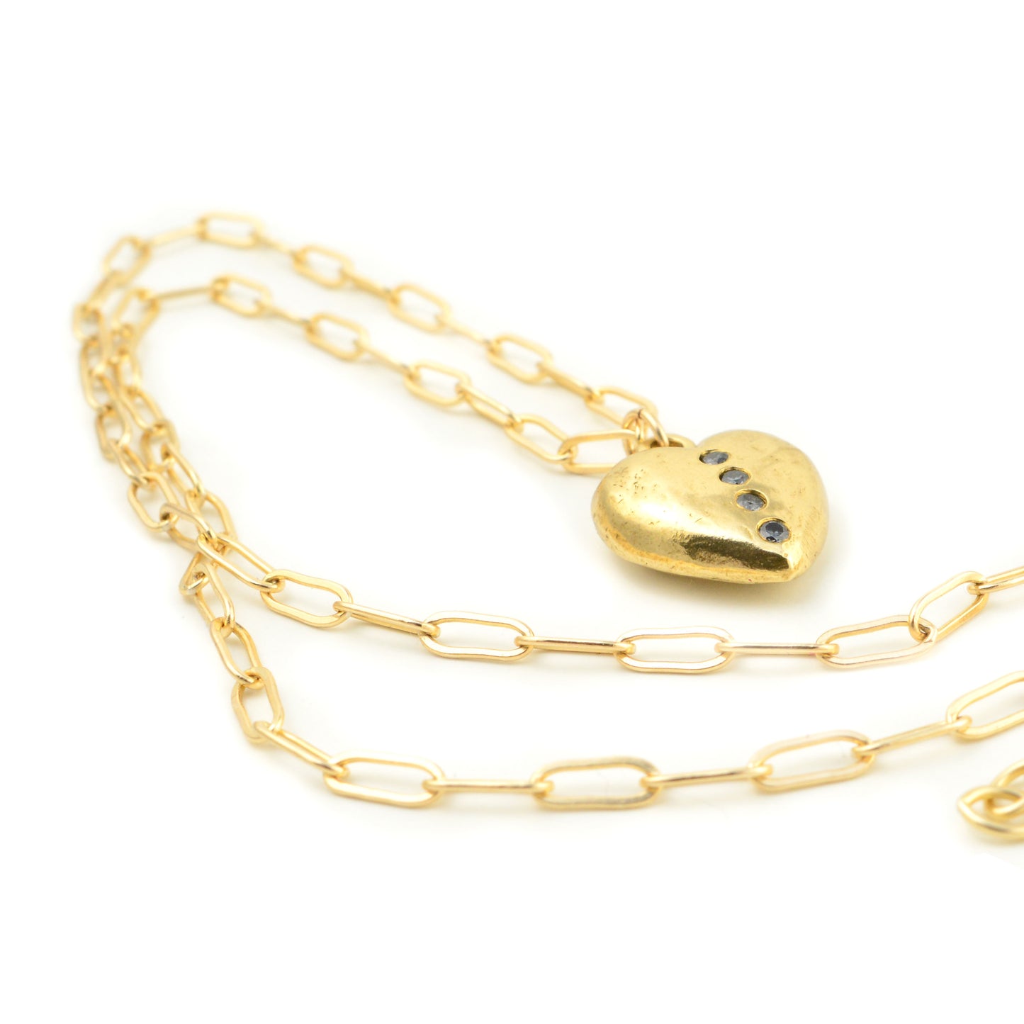 Golden Shining Love Necklace with Gold Filled Chain